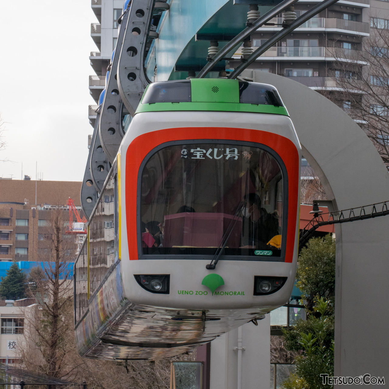 於2019年停止運行，2023年廢止的上野動物園單軌電車